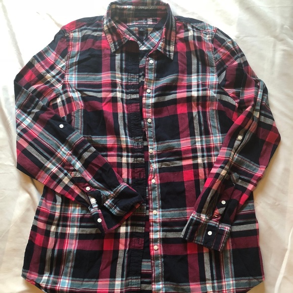 Tommy Hilfiger Plaid Button Down size M - Picture 3 of 5